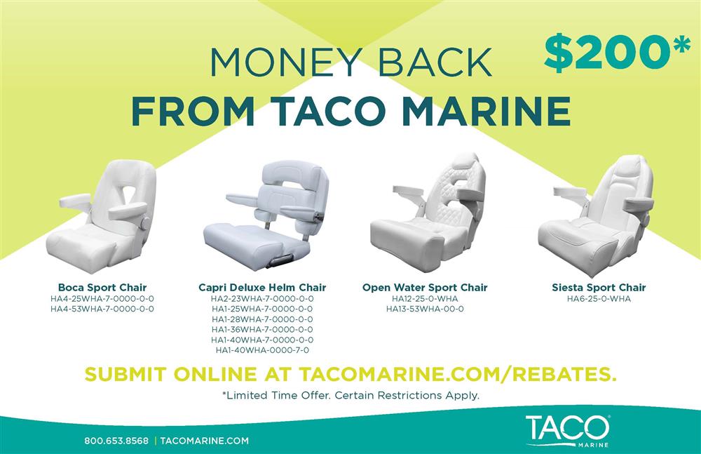 TACO Marine | 2024 Helm Chairs Rebate